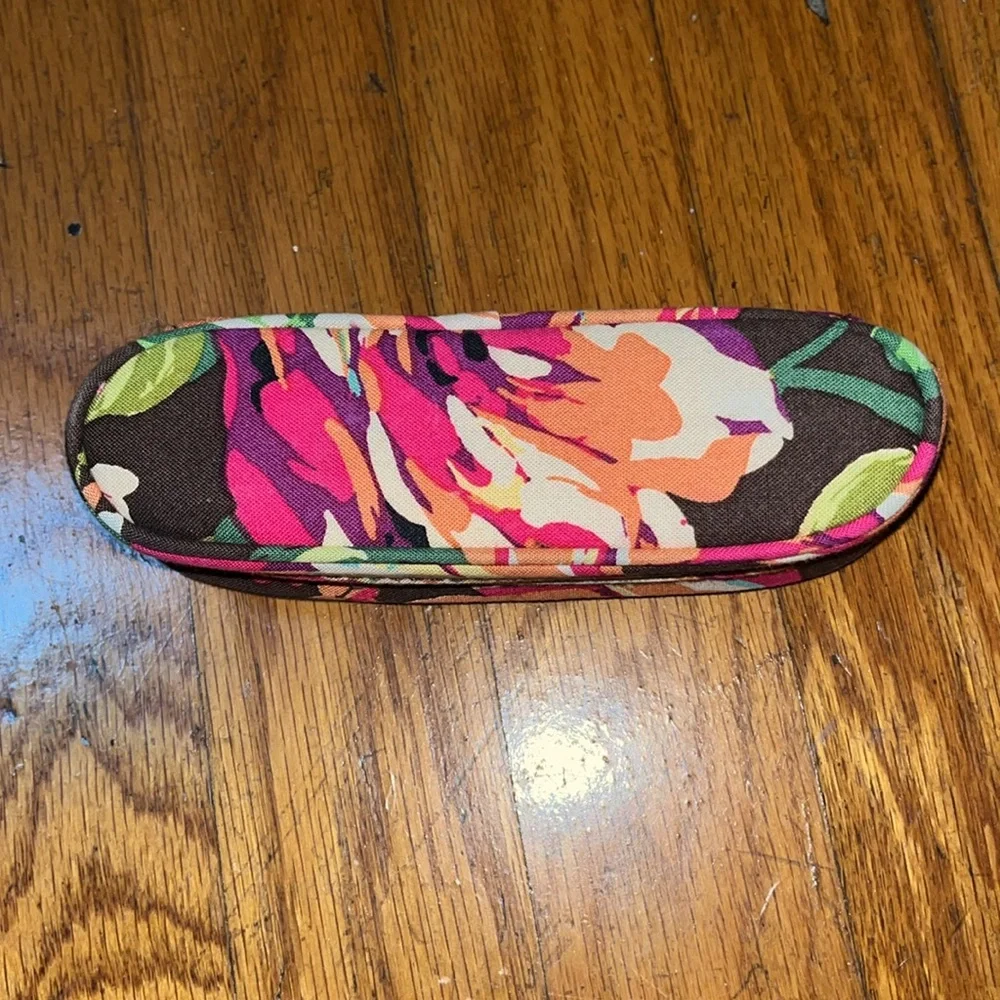 Vera Bradley Floral Patterned Zippered Reading Glasses Eyeglasses Case Accessory
